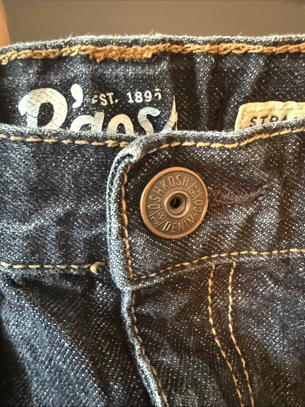 OshKosh B'gosh Boys' Dark Blue Straight Jeans